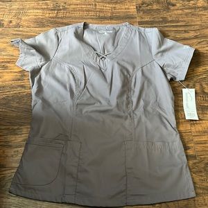 NWT Grey Scrub Top